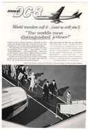 Douglas DC-8 Jet Vintage Ad - (The World's Most Distinguished Jetliner!) # 168 - 1960's