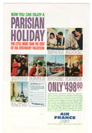 Air France Jet Vintage Ad - (Enjoy a Parisian Holiday) # 169 - 1960's