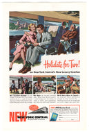 New York Central Railway Vintage Ad - (Holidate for Two) # 219 - 1948
