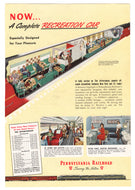 Pennsylvania Railway Vintage Ad - (A Complete Recreation Car) # 220 - 1960's