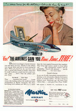 Load image into Gallery viewer, Martin Aircraft Vintage Ad - (The Airlines Gain You Time) # 229 - 1960&#39;s
