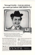 Zenith 1961 Television Vintage Ad - (Featuring Red Skelton) # 248 - 1961