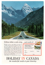 Load image into Gallery viewer, Holiday in Canada Vintage Ad - (Roger&#39;s Pass, Canadian Rockies, Canada) # 263 - 1960&#39;s
