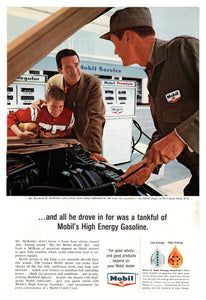 Mobil Gasoline - Vintage Ad - (Mobil's High Energy Gasoline) # 270 - 1960's