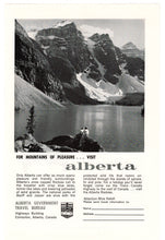 Load image into Gallery viewer, Alberta, Canada Vacation Vintage Ad - (Mountains of Pleasure) # 303 - 1960&#39;s
