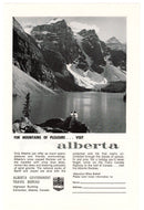 Alberta, Canada Vacation Vintage Ad - (Mountains of Pleasure) # 303 - 1960's
