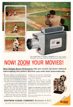 Load image into Gallery viewer, Kodak Instamatic Zoom 8 Camera - Vintage Ad (Now Zoom Your Movies) - # 313 - 1960&#39;s
