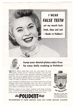 Load image into Gallery viewer, Polident for False Teeth Vintage Ad (Use Polodent Daily) # 322 - 1960&#39;s

