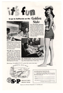 Southern Pacific Railway Vintage Ad - (Train to California) # 330 - 1960's