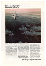 Load image into Gallery viewer, Douglas DC-8 or DC-9 Jet Vintage Ad - (Fly the Quick and Quiet Jets) # 360 - 1960&#39;s
