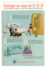 Load image into Gallery viewer, Bell Telephone System - Vintage Ad (Living&#39;s as As Easy as 1-2-3) - # 365 - 1960&#39;s
