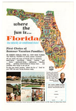 Load image into Gallery viewer, Florida Vacation, USA Vintage Ad - (Summer Fun) # 368 - 1960&#39;s
