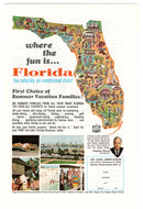 Florida Vacation, USA Vintage Ad - (Summer Fun) # 368 - 1960's