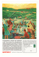 Quebec, Canada Vacation Vintage Ad - (Pleasure's Point de Depart) # 400 - 1960's