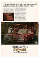 Oldsmobile Ninety-Eight Regency - Vintage Ad - (with Walt Lecat) # 406 - General Motors Company 1960's