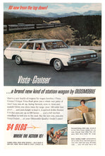 Load image into Gallery viewer, Oldsmobile 1964 Vista-Cruiser - Vintage Ad - (Station Wagon) # 410 - General Motors Company 1964
