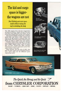 Chrysler Station Wagons for 1960 - Vintage Ad - # 414 - Chrysler Corporation 1960