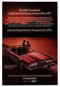 Thunderbird 1976 - Vintage Ad - (Hard Top) # 416 - Ford Motor Company 1976