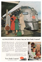 Load image into Gallery viewer, New York Central Railway Vintage Ad - (Family Trips) # 443 - 1960&#39;s
