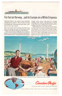Canadian Pacific Vintage Ad - (Sail to Europe on a White Empress) # 445 - 1960's
