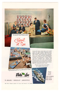 Delta Cruise Line Vintage Ad - (Resort at Sea to Brazil, Uruguay and Argentina) # 448 - 1960's