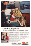 New York Central Railway Vintage Ad - (Little Girl, Big Date) # 449 - 1960's