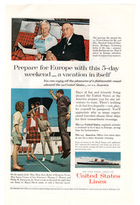 United States Cruise Lines Vintage Ad - (The World's Fastest Ship) # 481 - 1960's