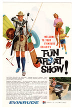 Load image into Gallery viewer, Evinrude Outboard Motors - Vintage Ad - (Fun Afloat Show) # 490 - 1960&#39;s
