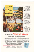 Load image into Gallery viewer, California Zephyr - Western Pacific Railway Vintage Ad - (The Rio Grand) # 497 - 1960&#39;s
