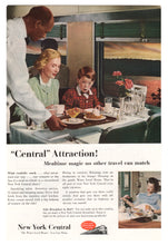 Load image into Gallery viewer, New York Central Railway Vintage Ad - (Central Attraction) # 500 - 1960&#39;s
