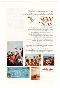 Matson Cruise Line Vintage Ad - (South Seas Cruises) # 532 A - 1960's