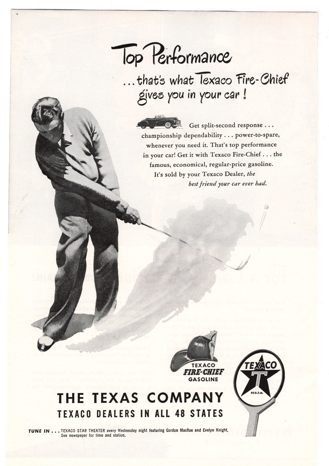 Texaco Fire-Chief Gasoline - Vintage Ad - (The Texas Company) # 561 - 1960's