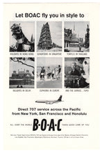 Load image into Gallery viewer, BOAC Air Flights Vintage Ad - (Direct 707 Service) # 575 - 1960&#39;s
