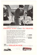 Load image into Gallery viewer, Trailways Coach &amp; Bus Vintage Ad - (Trailways Silver Anniversary) # 579 - 1961
