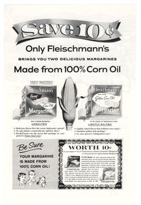 Fleischmann's Margarine - Vintage Ad - (10 Cent Coupon) # 584 - 1960's