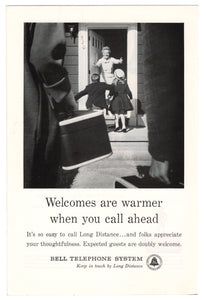 Bell Telephone System - Vintage Ad (Welcome) - # 588 - 1960's
