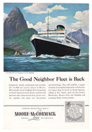 Moore-McCormack Cruise Lines Vintage Ad - (The Good Neighbor Fleet is Back) # 611 - 1960's