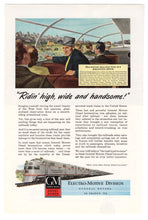 Load image into Gallery viewer, General Motors Electro-Motive Train Division Vintage Ad - (Ridin&#39; High, Wide and Handsome) # 616 - 1960&#39;s
