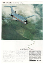 Load image into Gallery viewer, Boeing Jets Vintage Ad - (At a Speed of 600 MPH) # 626 - 1960&#39;s
