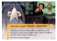 Trivia - Question # 2 (Trading Card) Star Trek Voyager - Season One - Series Two - 1995 Skybox # 59 - Mint