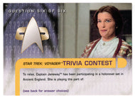 Trivia - Question # 6 (Trading Card) Star Trek Voyager - Season One - Series Two - 1995 Skybox # 63 - Mint