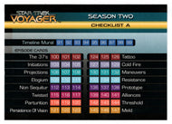 Checklist A (Trading Card) Star Trek Voyager - Season Two - 1997 Skybox # 178 - Mint