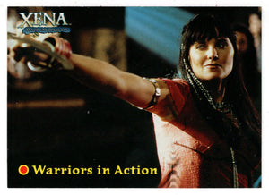In "Chakram," Xena temporarily loses her memory - Warrior in Action (Trading Card) Xena Warrior Princess Season Four & Five - 2001 Rittenhouse Archives # 46 - Mint
