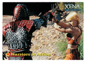 With Xena pregnant, Gabrielle has to step up... - Warrior in Action (Trading Card) Xena Warrior Princess Season Four & Five - 2001 Rittenhouse Archives # 55 - Mint